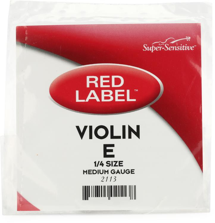 SuperSensitive 2113 Red Label Violin E String 1/4 Size Sweetwater