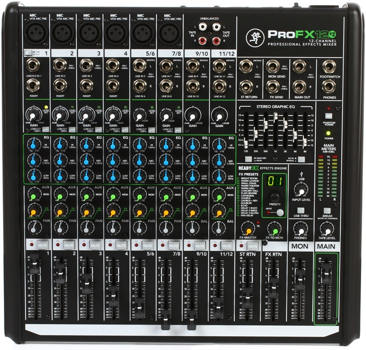 Mackie ProFX12v2 12channel Mixer with USB and Effects Sweetwater