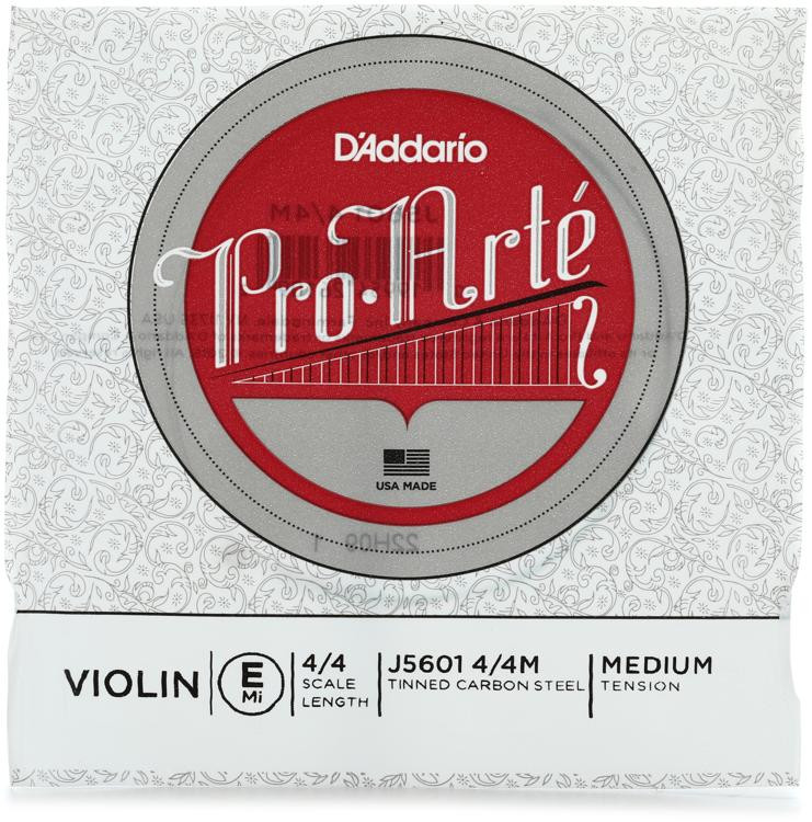 D'Addario J5601 ProArte Violin E String 4/4 Size, Medium Tension