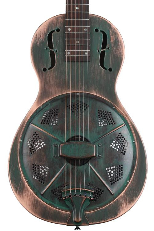 Recording King Swamp Dog Parlor Resonator Distressed Vintage Green