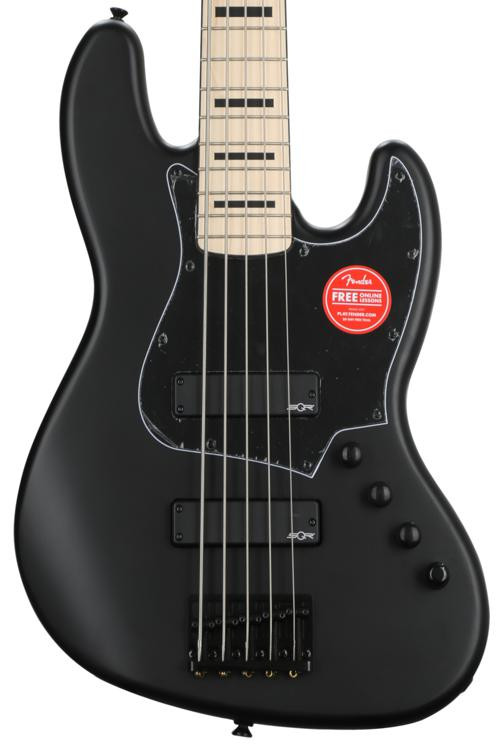 Squier Contemporary Active Jazz Bass V Hh Satin Black Sweetwater Exclusive