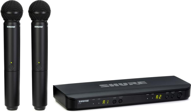 Shure BLX288/SM58 Dual Channel Wireless Handheld Microphone System ...