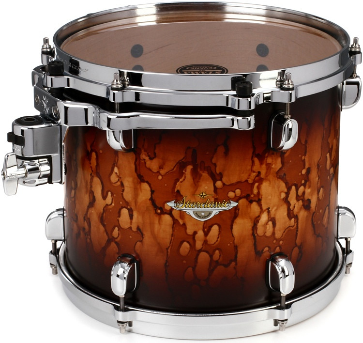 Tama Starclassic Maple Mounted Tom 10" x 12" Satin Molten Brown Burst