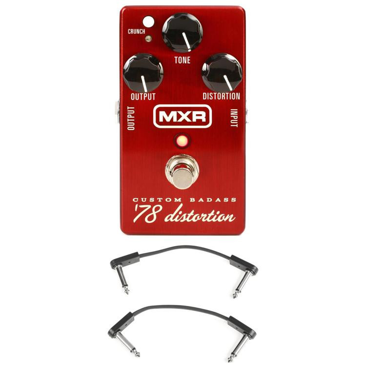 MXR M78 Custom Badass '78 Distortion Pedal with 3 Patch Cables Sweetwater