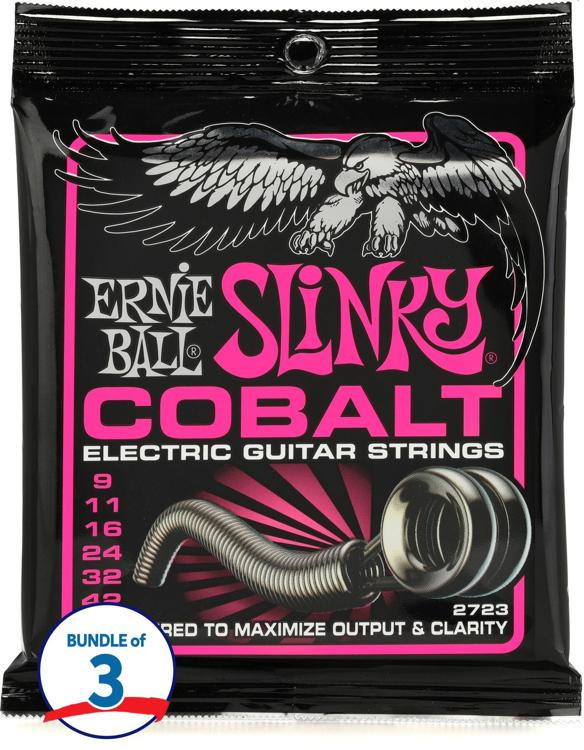 Ernie Ball 2723 Super Slinky Cobalt Electric Guitar Strings .009.042
