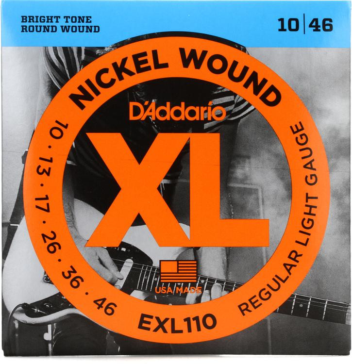 D \ ' Addario EXL110 XL镍伤口台端面应电吉他弦- - - - - - -。046普通光图象1