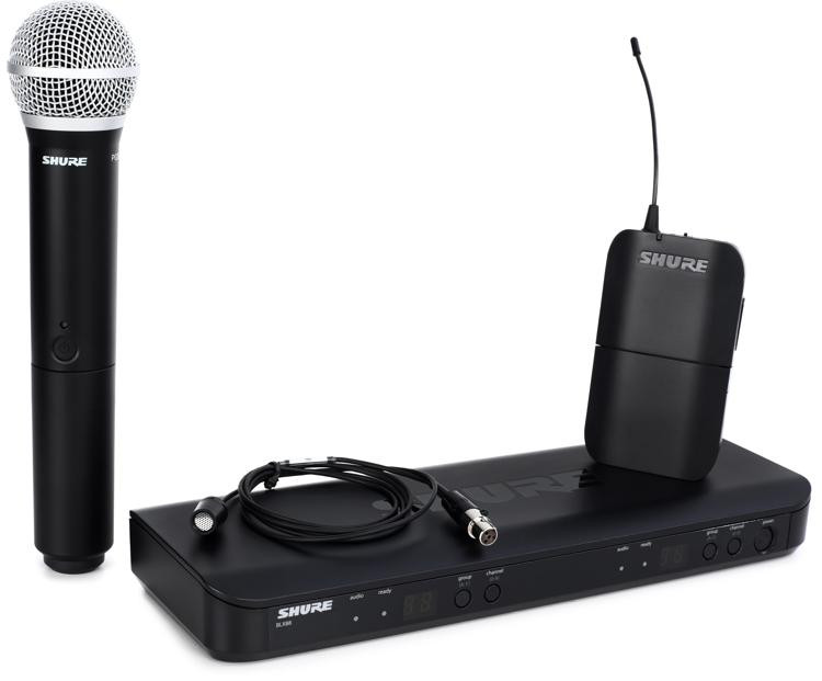 Shure BLX1288/CVL Dual Channel Wireless Combo System - J11 Band ...