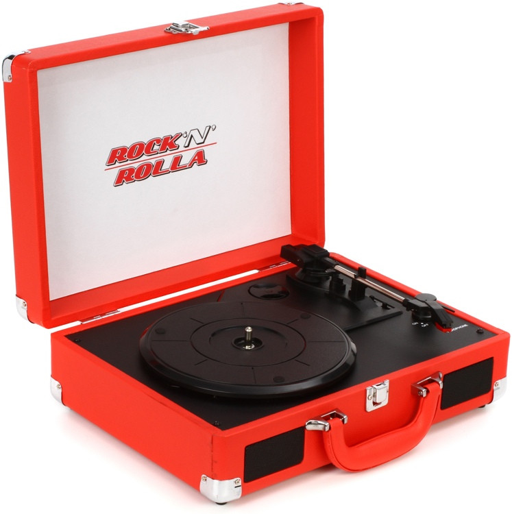 Rock N Rolla Junior Briefcase Turntable Red Sweetwater