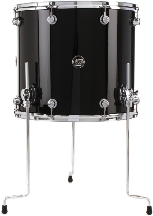 DW Performance Series Floor Tom 16" x 18" Gloss Black Finish Ply