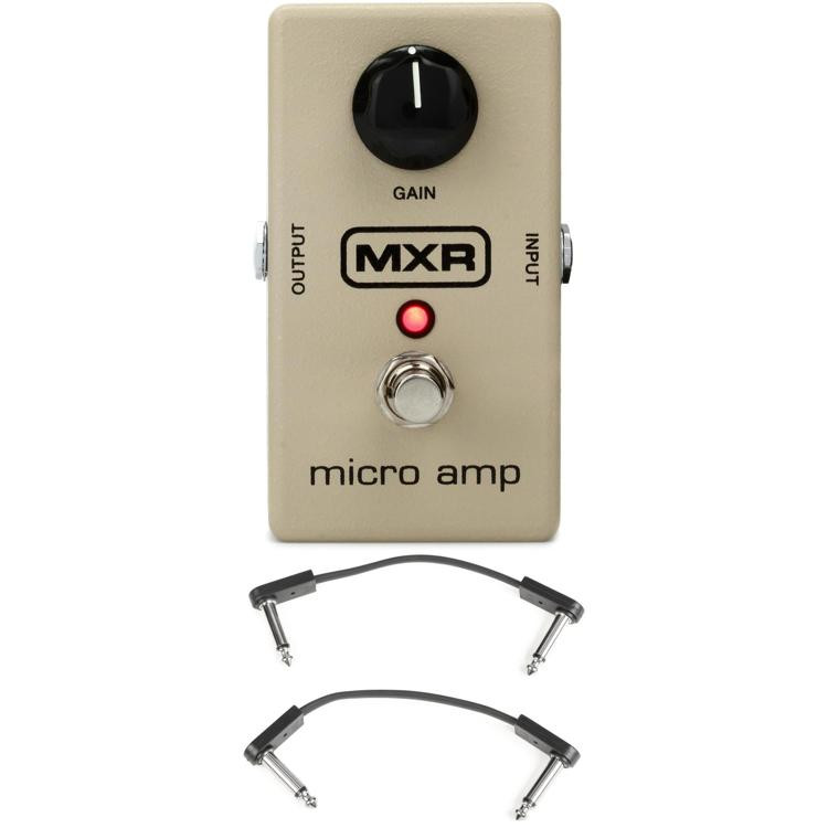 MXR M133 Micro Amp Gain / Boost Pedal with 3 Patch Cables Sweetwater