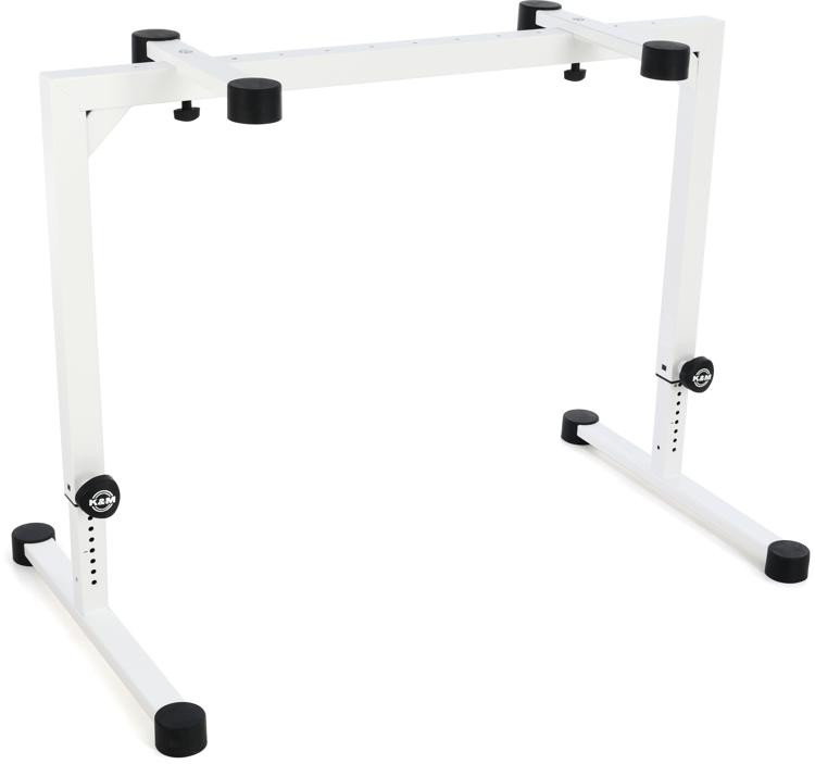 K&M 18810 Omega TableStyle Keyboard Stand Pure White Sweetwater