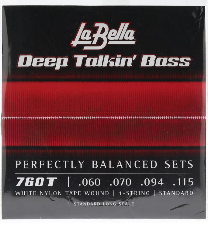 La Bella 760T Deep Talkin' Bass White Nylon Tapewound Bass Guitar