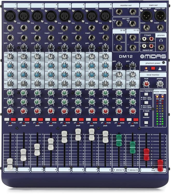 Midas DM12 12channel Analog Mixer Sweetwater