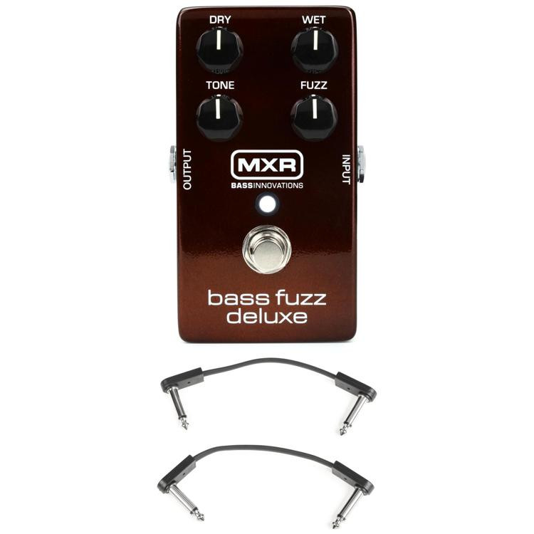 MXR M84 Bass Fuzz Deluxe Pedal with 3 Patch Cables Sweetwater