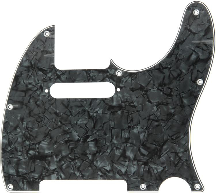 Fender 8hole Modern Telecaster Pickguard Black Pearloid Sweetwater