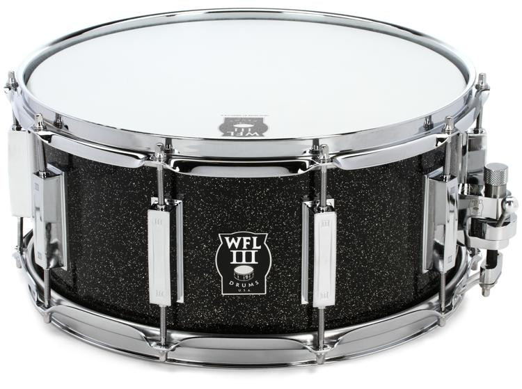 WFLIII 1909 Series Aluminum Snare Drum 6.5 x 14 inch Black Sparkle