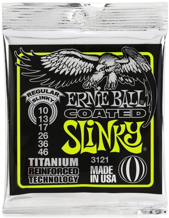 Ernie Ball 3121 Regular Slinky Coated Titanium RPS Electric Guitar