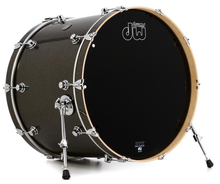 DW Performance Series Bass Drum 18"x24" Pewter Sparkle Finish Ply