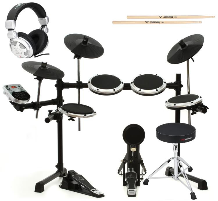 Behringer XD8USB Electronic Drum Set Essentials & Headphones Bundle Sweetwater