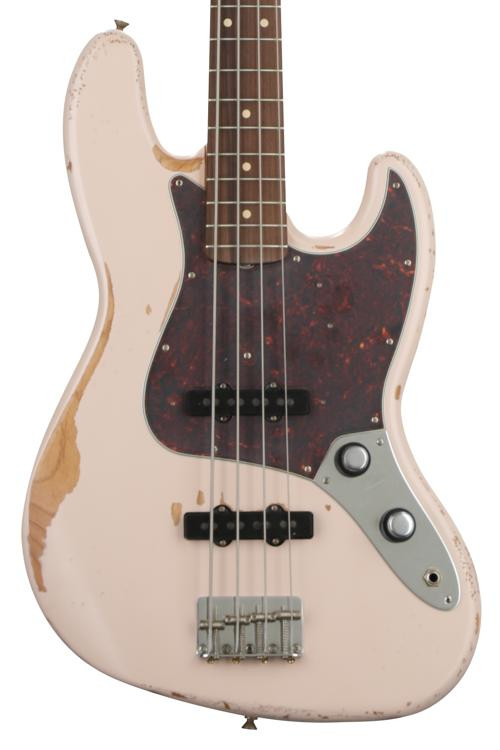 Fender Flea Jazz Bass - Shell Pink, Road Worn | Sweetwater
