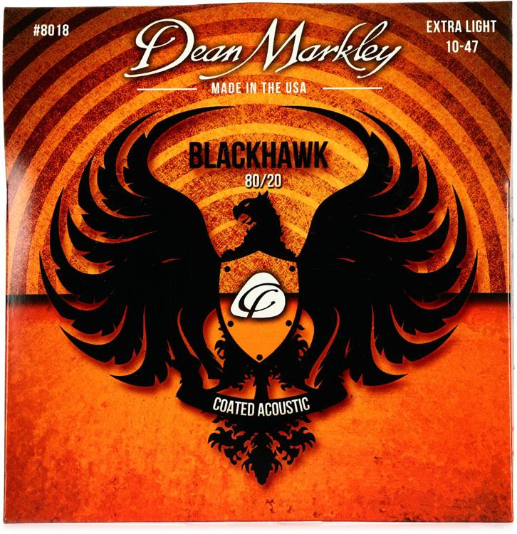 Dean Markley Blackhawk Coated 80/20 Acoustic Guitar Strings Extra