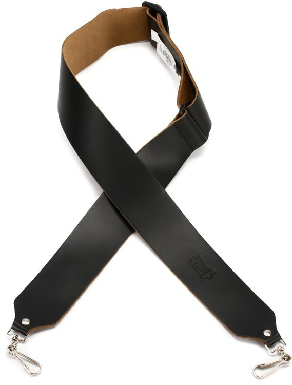 Levy's M9 2" ChromeTan Leather Banjo Strap Black Sweetwater