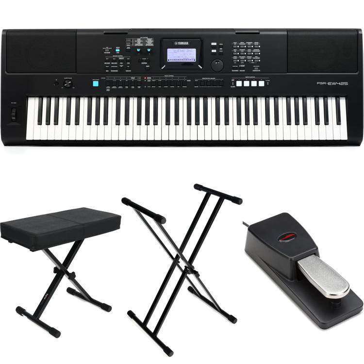 Yamaha PSR-EW425 76-key Portable Arranger Essentials Bundle | Sweetwater