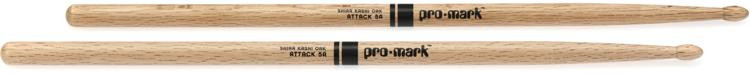 Promark Classic Attack 2B Shira Kashi Oak Drumstick Oval Tip, 4-Pack At