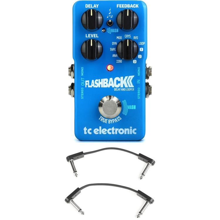TC Electronic Flashback 2 Delay and Looper Pedal with 3 Patch Cables