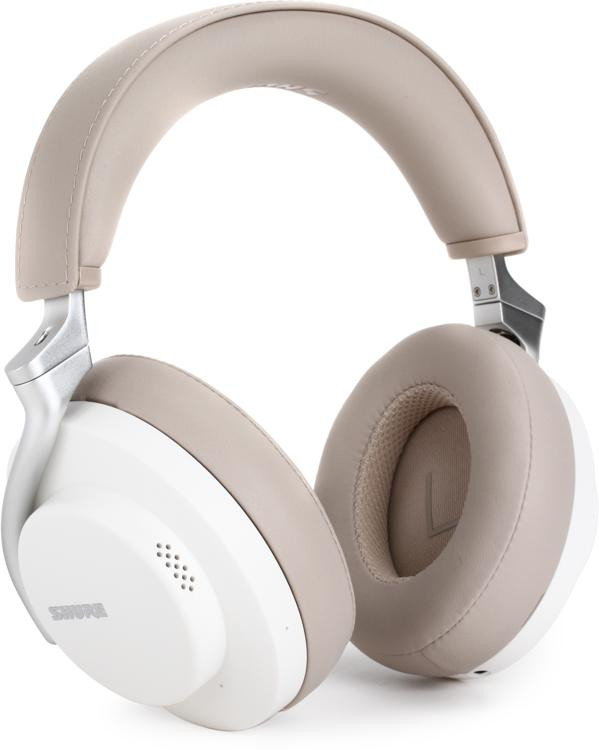Shure AONIC 50 Bluetooth Headphones Premium Wireless NoiseCanceling Headphone White Sweetwater