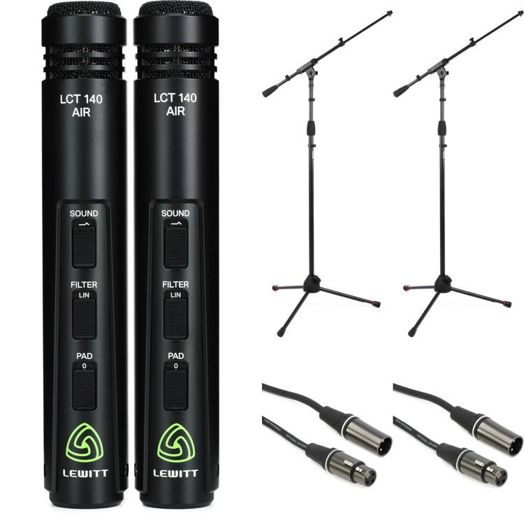 Lewitt LCT 140 AIR Small-diaphragm Condenser Microphone With Stands and ...