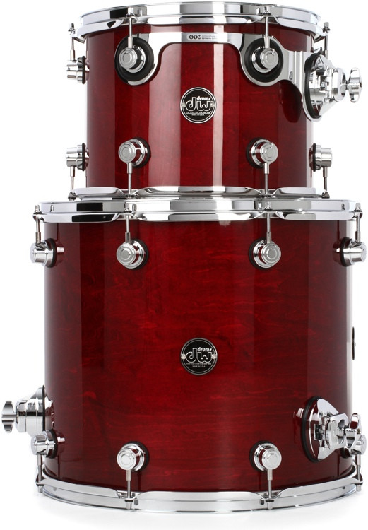 Dw Performance Series 2 Piece Tom Pack Cherry Stain Lacquer Sweetwater 