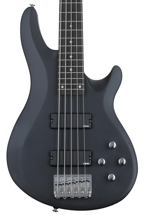 Schecter C-5 Deluxe Bass Guitar - Satin Black | Sweetwater