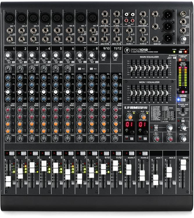 Mackie PPM1012 12channel 1600W Powered Mixer Sweetwater