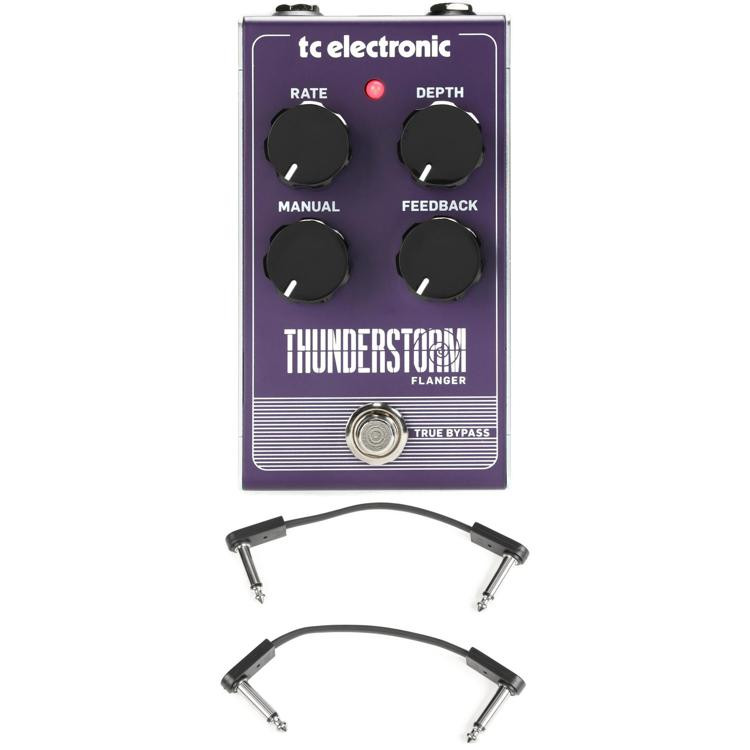 TC Electronic Thunderstorm Flanger Pedal with 3 Patch Cables Sweetwater