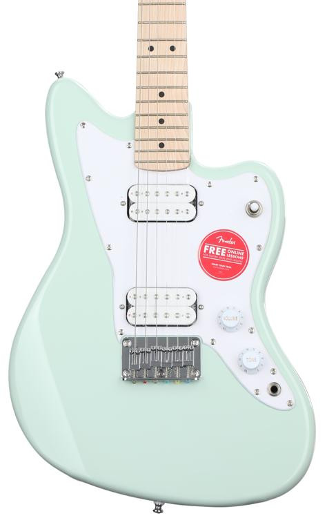 Squier Mini Jazzmaster HH Electric Guitar- Surf Green with Maple