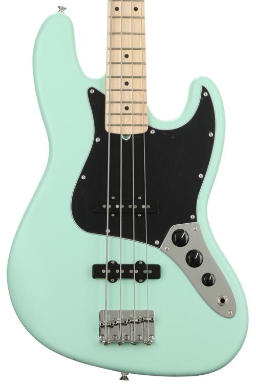 Fender American Performer Jazz Bass - Satin Surf Green With Maple 