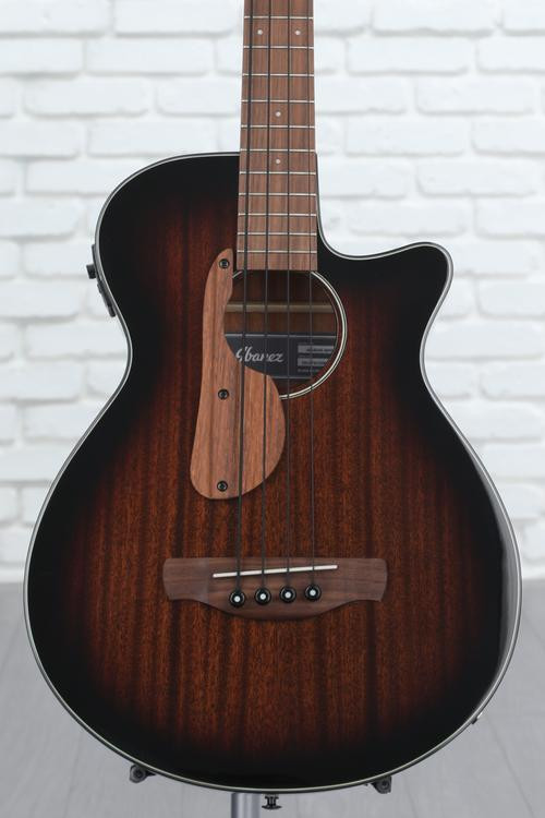 Ibanez AEGB24E AEG Acousticelectric Bass Guitar Mahogany Sunburst