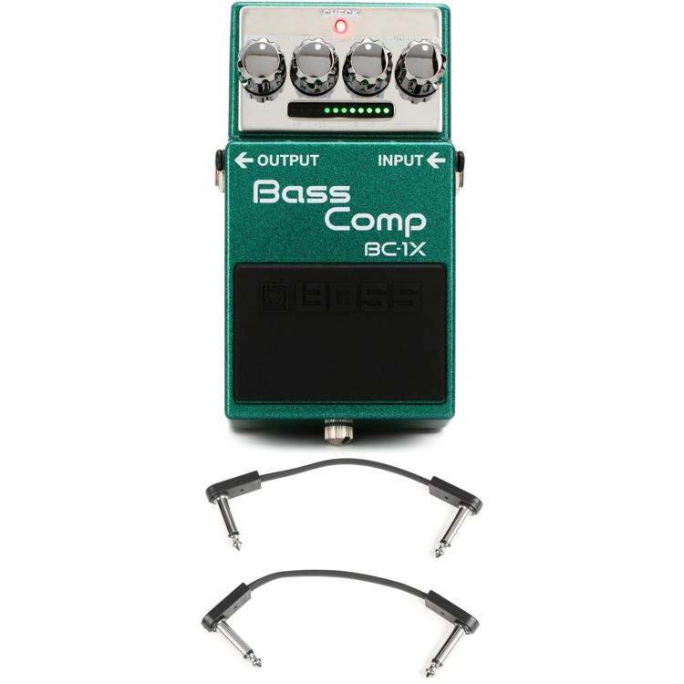 Boss BC-1X Bass Compressor Pedal With 3 Patch Cables | Sweetwater