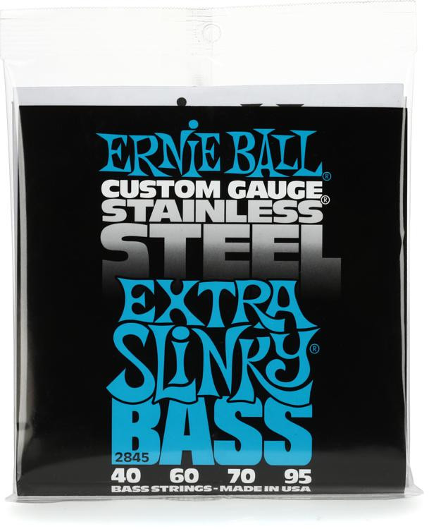 Ernie Ball 2845 Extra Slinky Stainless Steel Electric Bass Guitar