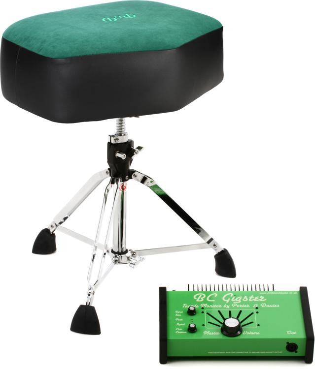 Porter & Davies Gigster Tactile Drum Monitor with Extra Wide Throne Top