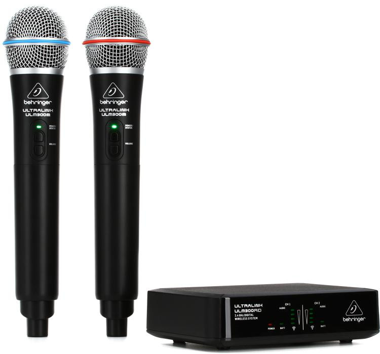 Behringer ULM302MIC Wireless Dual Handheld Microphone System Sweetwater