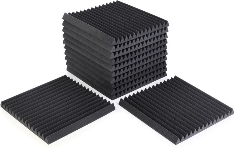 Auralex 2 inch Studiofoam Wedges 2x2 foot Acoustic Panel 12-pack - Charcoal image 1