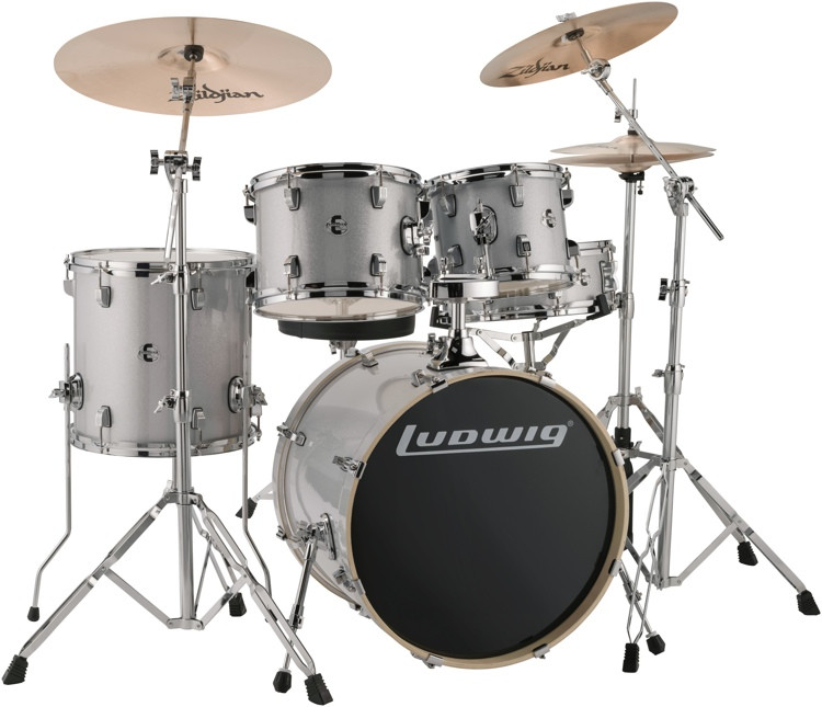 Ludwig Element Evolution 5piece Drum Set with Zildjian ZBT Cymbals