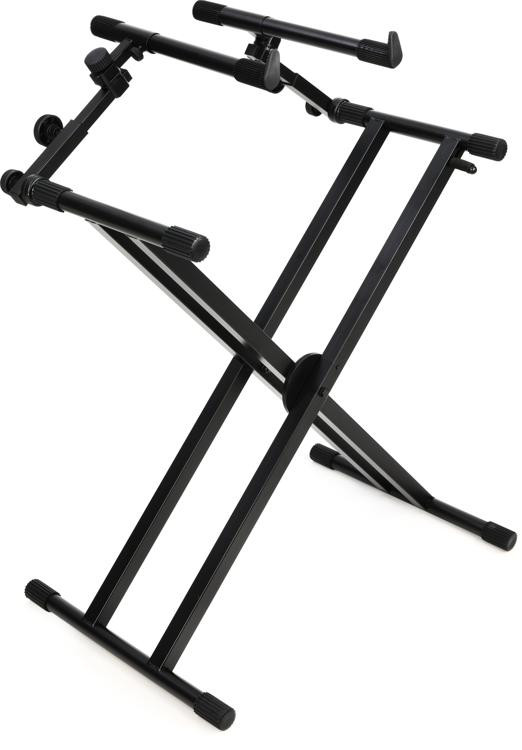 OnStage KS7292 DoubleX Ergo Lok Keyboard Stand with 2nd Tier Sweetwater