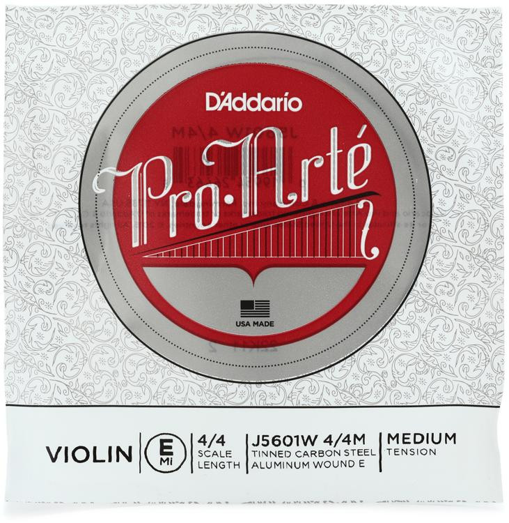 D'Addario J5601W ProArte Violin E String Aluminumwound, 4/4 Size