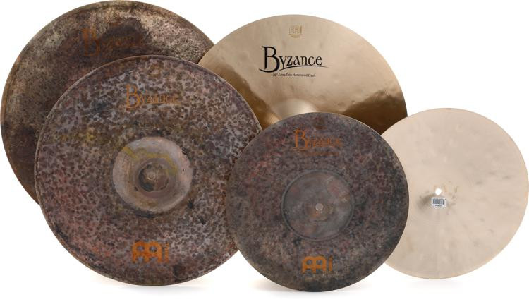 Meinl Cymbals Mike Johnston Byzance Set - 14/20/21 inch - with Free 18 inch  Byzance Extra Dry Thin Crash