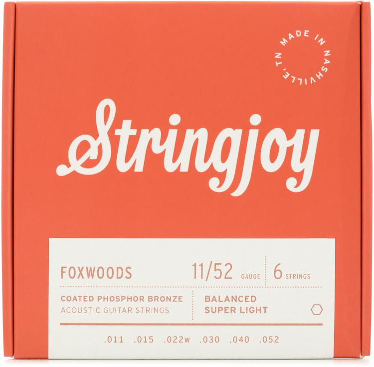 Stringjoy Foxwoods Coated Phosphor Bronze Acoustic Guitar Strings ...