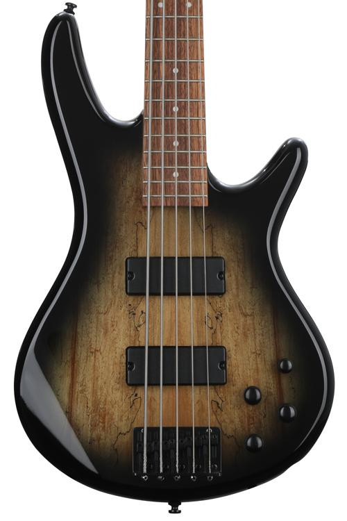 Ibanez Gio Gsr205smngt Bass Guitar Spalted Maple Natural Gray Burst Sweetwater 9680