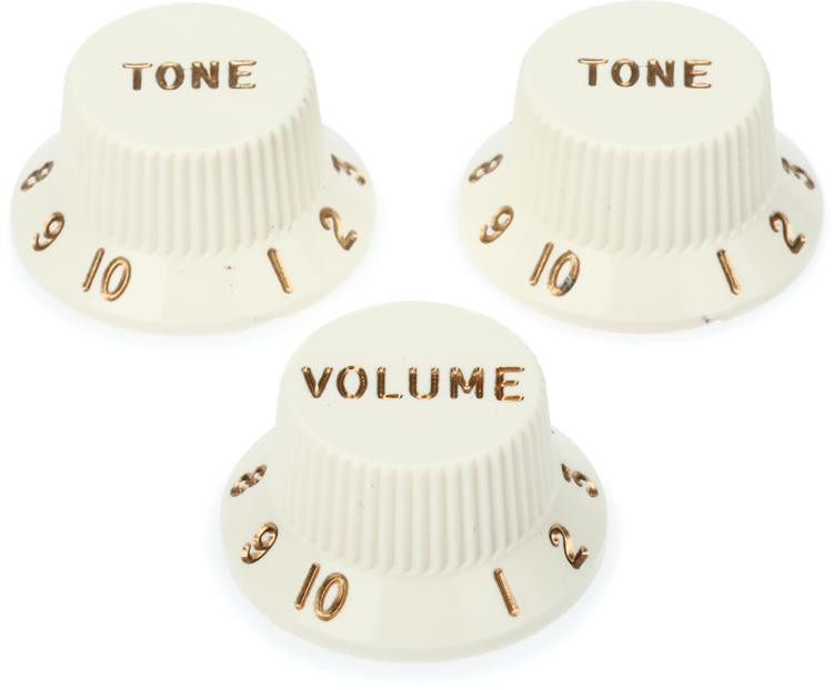 Fender Stratocaster Replacement Knobs Parchment Sweetwater